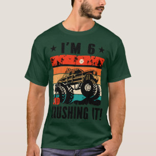 Kids I'm 6 and crushing it monster truck birthday T-Shirt