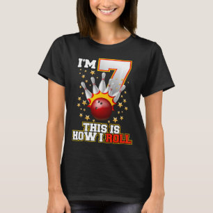 Kids I'm 7 This Is How I Roll 7th Year Old Birthda T-Shirt