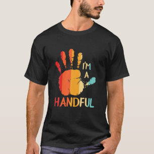 Kids I'm A Handful Five Year Old Vintage 5Th Birth T-Shirt