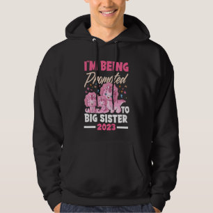 Kids I'm Being Promoted To Big Sister Dinosaur Big Hoodie