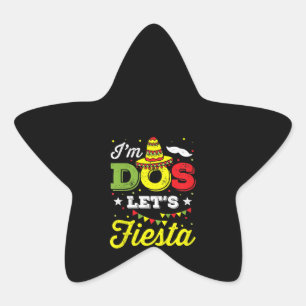 Kids Im Dos Taco Twosday 2nd Birthday Gift Kids Star Sticker