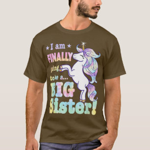 Kids i'm finally going to be a big sister unicorn T-Shirt