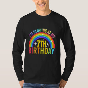 Kids I'm Glowing At My 7th Birthday Party 7 Years T-Shirt