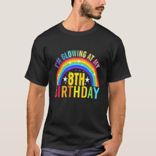 Kids I'm Glowing At My 8th Birthday Party 8 Years T-Shirt