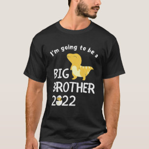 Kids I'm Going To Be A Big Brother 2022 Dinosaur P T-Shirt