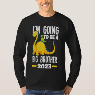 Kids I'm Going To Be A Big Brother 2023 Dinosaur D T-Shirt