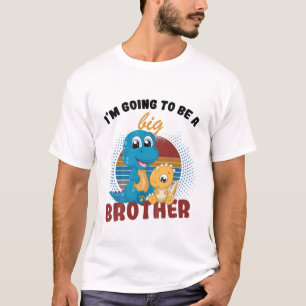 Kids I'm Going To Be A Big Brother 2023 Dinosaur T-Shirt