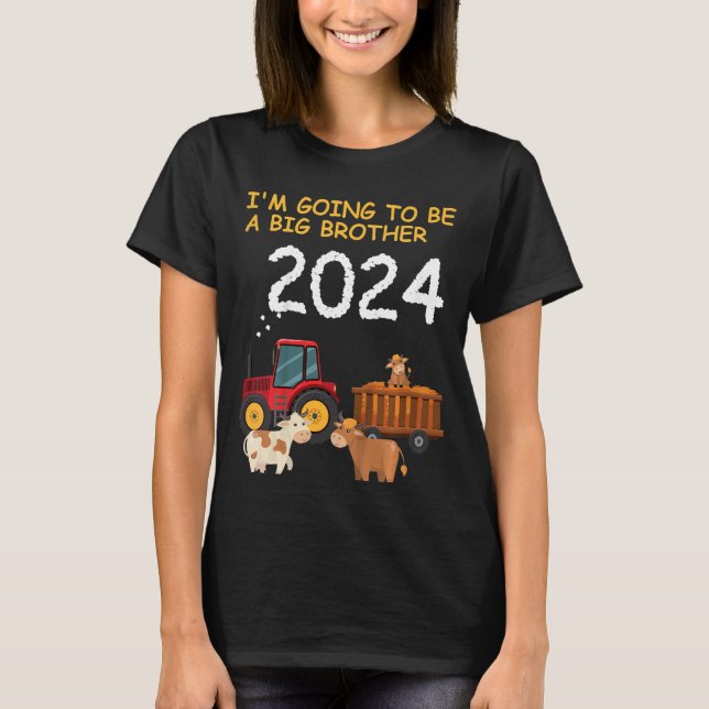 Kids I'm going to be a big brother 2024 1 T-Shirt (Front)