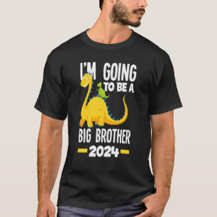 Kids I'm Going To Be A Big Brother 2024 Dinosaur D T-Shirt