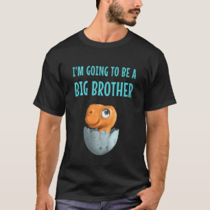 Kids I'm Going To Be A Big Brother Cute Kids Dino T-Shirt