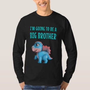 Kids I'm Going To Be A Big Brother Cute Kids Dino T-Shirt