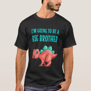 Kids I'm Going To Be A Big Brother  Cute Kids Dino T-Shirt