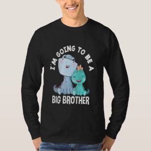 Kids I'm Going To Be A Big Brother Dinosaur Cute B T-Shirt