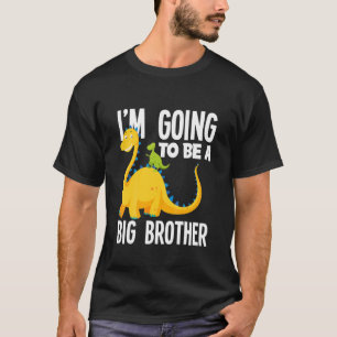 Kids I'm Going To Be A Big Brother Dinosaur Dino T-Shirt