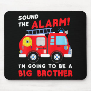 Kids Im going to be a big brother  Firetruck baby  Mouse Mat