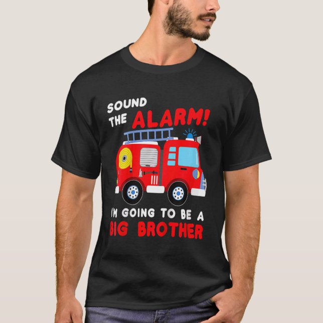 Kids Im going to be a big brother  Firetruck baby  T-Shirt (Front)