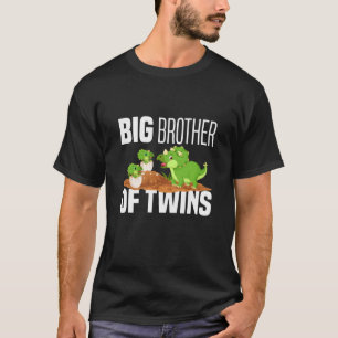 Kids I'm Going To Be A Big Brother Of Twins Dino D T-Shirt