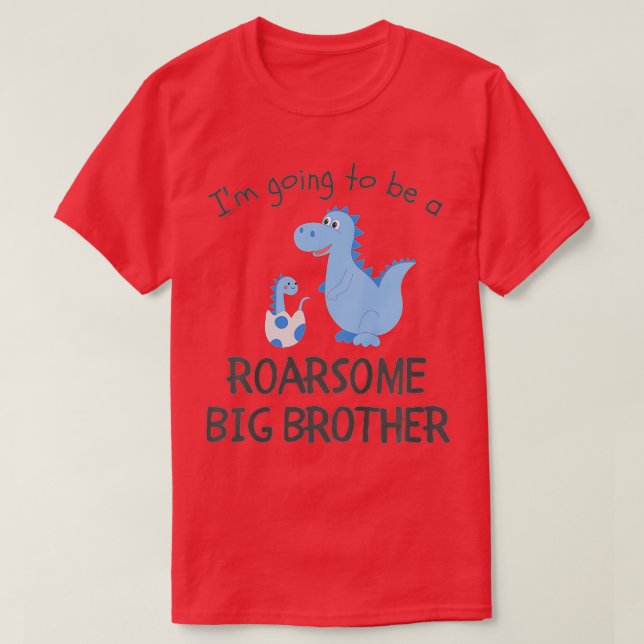 Kids I'm Going To Be A Roarsome Big Brother Dinosa T-Shirt (Design Front)