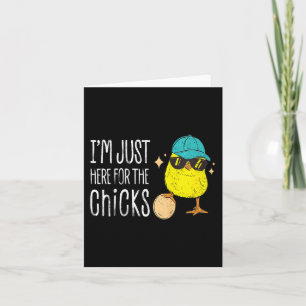 Kids I'm Just Here For The Chicks Cute Boys Kids T Card