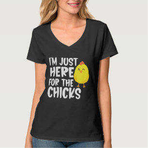 Kids I'm Just Here For The Chicks Easter Boys Tod T-Shirt