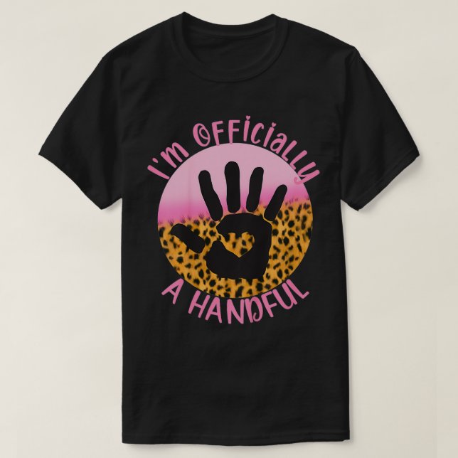 Kids I'm Officially a Handful 5th Birthday Party F T-Shirt (Design Front)