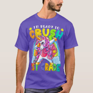 Kids I'm Ready To Crush 1st Grade Dabbing Unicorn T-Shirt