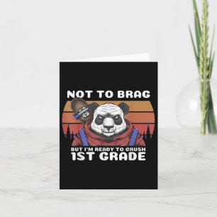 Kids Im Ready To Crush 1st Grade Kindergarten Not  Card