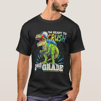Kids I'm Ready To Crush 2Nd Grade Dinosaurs Video T-Shirt