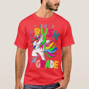 Kids Im ready to crush 5th grade cute unicorn back T-Shirt