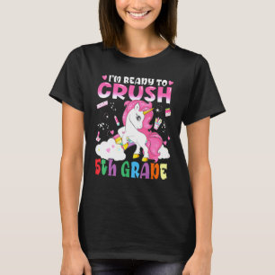 Kids Im Ready To Crush 5th Grade Magical Unicorn F T-Shirt
