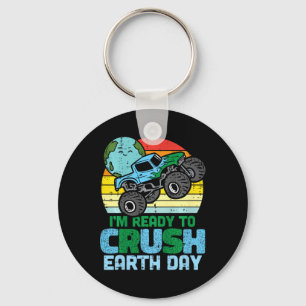 Kids Im Ready To Crush Earth Day Monster Truck Boy Key Ring