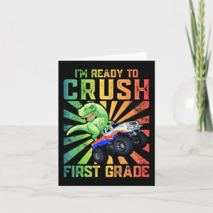 Kids I'm Ready to Crush First Grade Tee Card