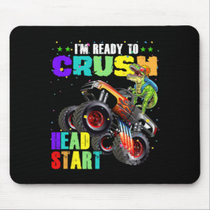 Kids I'm Ready To Crush Head Start Dinosaur Monste Mouse Mat