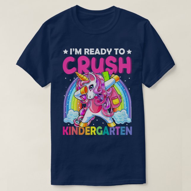 Kids I'm Ready To Crush Kindergarten Back To Schoo T-Shirt (Design Front)