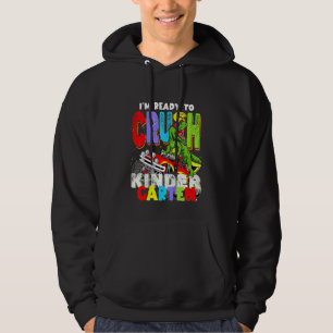 Kids Im Ready To Crush Kindergarten Kids Dinosaur Hoodie