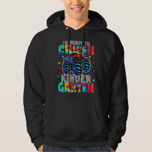 Kids I'm Ready To Crush Kindergarten Monster Truck Hoodie