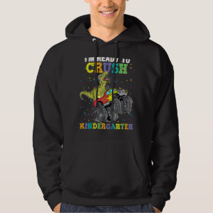 Kids I'm Ready To Crush Kindergarten Monster Truck Hoodie