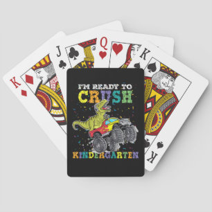 Kids I'm Ready To Crush Kindergarten Monster Truck Playing Cards