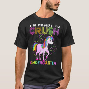 Kids Im Ready To Crush Kindergarten Unicorn Toddle T-Shirt