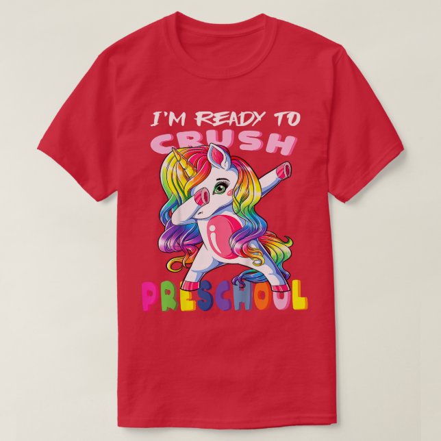 Kids I'm Ready To Crush PreSchool  Baby Unicorn Pr T-Shirt (Design Front)