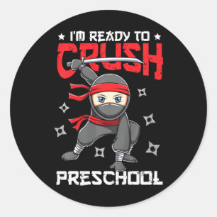Kids I'm Ready To Crush Preschool Back to School N Classic Round Sticker