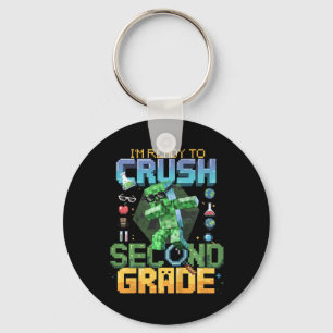 Kids I'm Ready To Crush Second Grade Video Gamer P Key Ring