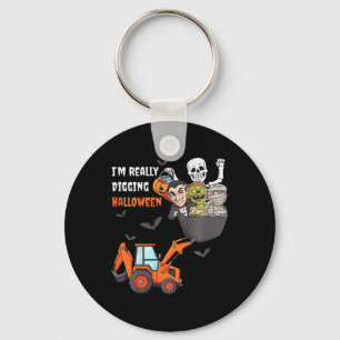 Kids I'm Really Digging Halloween Skeleton Zombie Key Ring