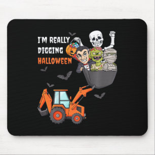 Kids I'm Really Digging Halloween Skeleton Zombie  Mouse Mat