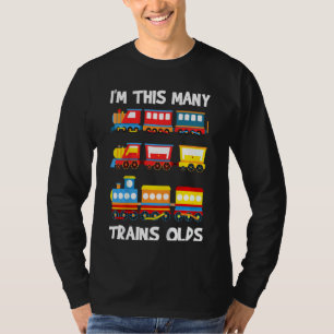 Kids I'm This Many Trains Old Boy Girl 3rd Birthda T-Shirt