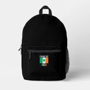 Kids I'm Wee Bit Irish Leprechaun Toddler Boy St P Printed Backpack