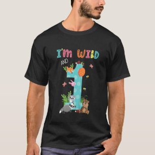 Kids I'm Wild And 1 Zoo Theme Birthday  Safari Jun T-Shirt