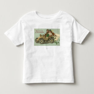 Kids in a Car with Shamrocks Toddler T-Shirt