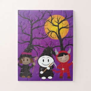 Kids in Costume Halloween Puzzle