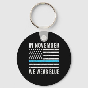 Kids In November We Wear Blue Diabetes Awareness M Key Ring